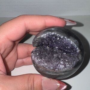 Elegant Purple Geode Sphere